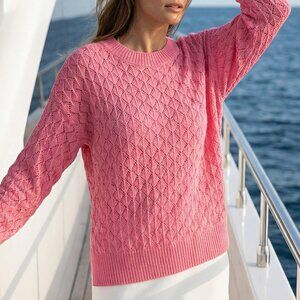 NWT Tuckernuck x Anniewear loose knit classic sweater S bubblegum pink